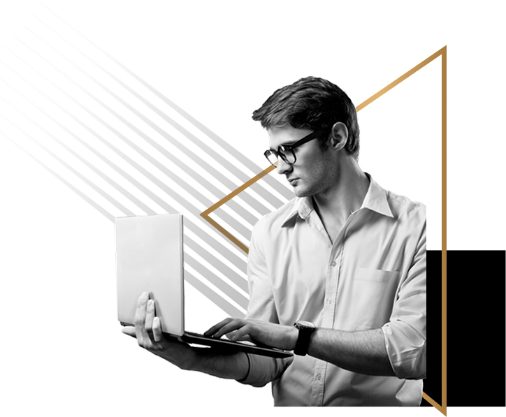 Person working on laptop